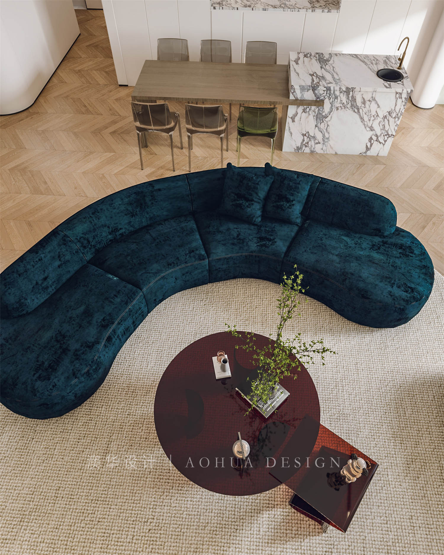 西北湖壹號御璽灣,現代簡約,武漢裝修設計