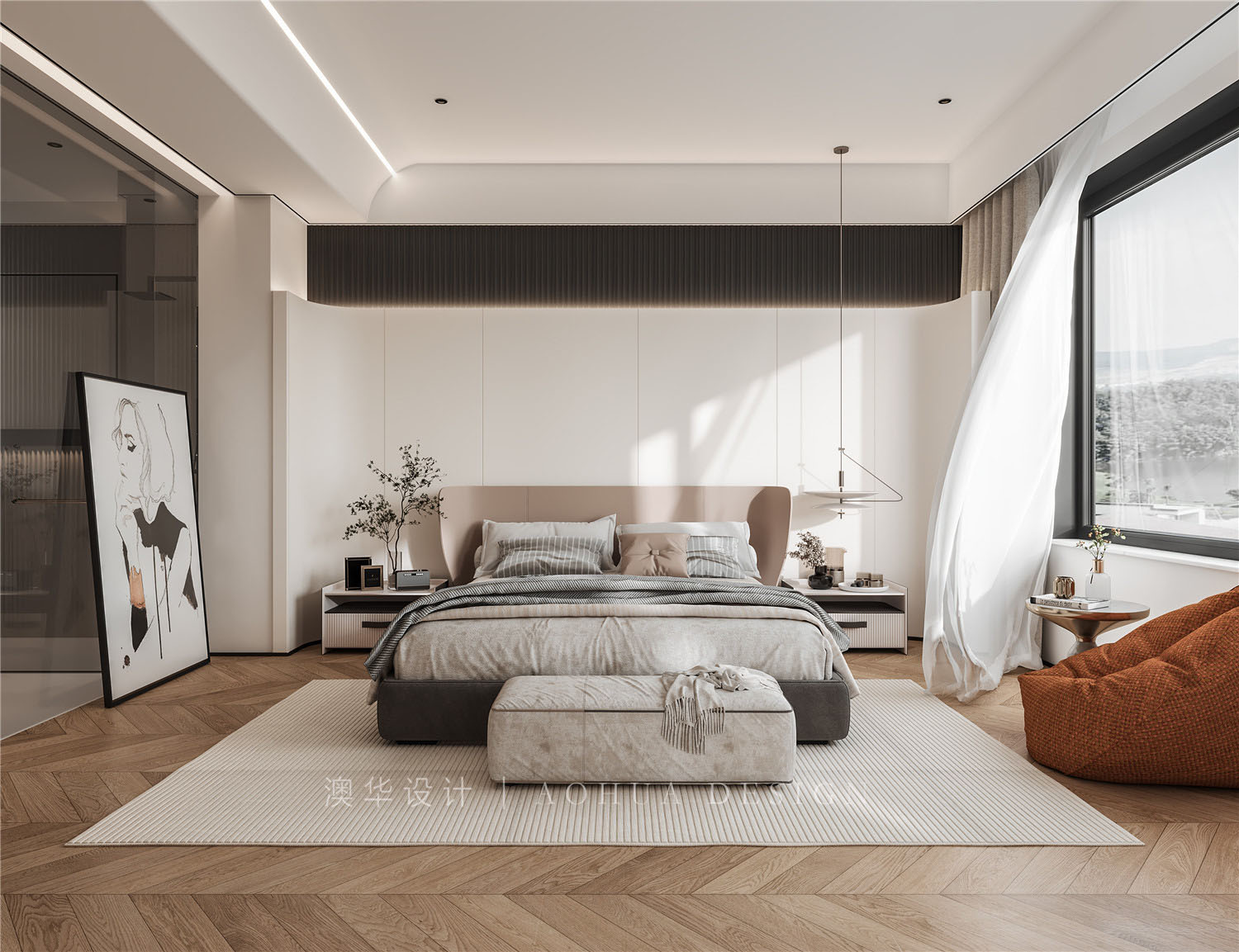 西北湖壹號御璽灣,現代簡約,武漢裝修設計