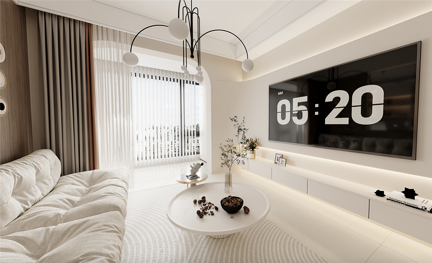 融創(chuàng)玖璽臺(tái)118㎡奶油風(fēng)