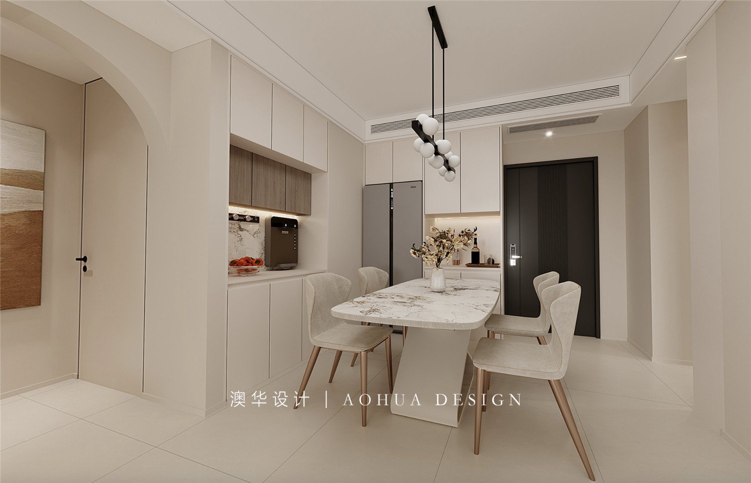 融創(chuàng)玖璽臺(tái)118㎡奶油風(fēng)