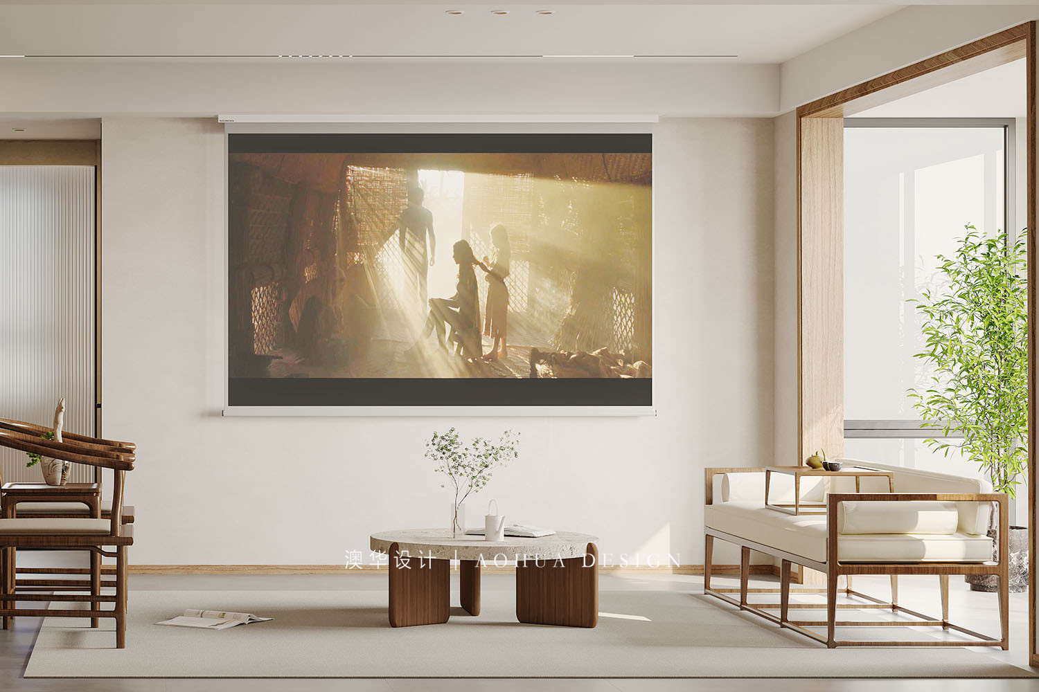 萬科翡翠國際140㎡現代中式混搭