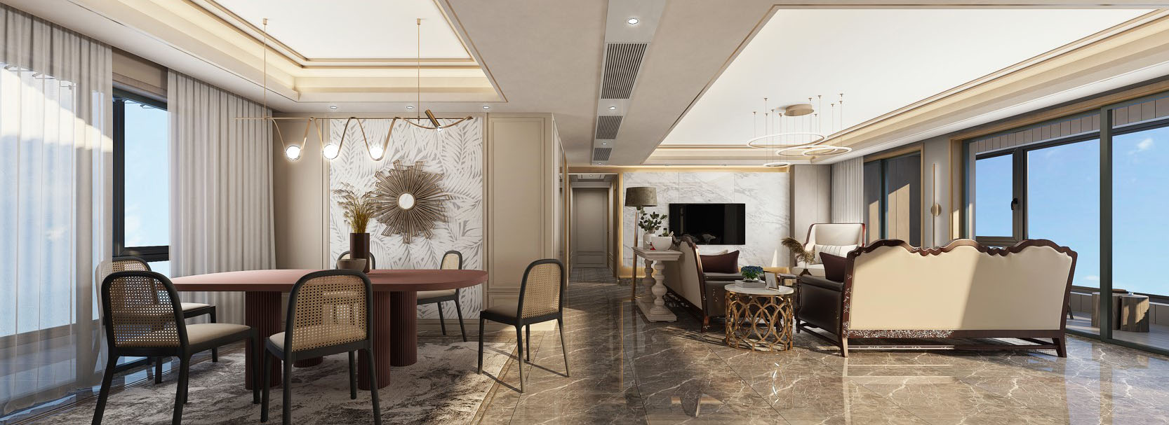 金地悅江時(shí)代188㎡美式