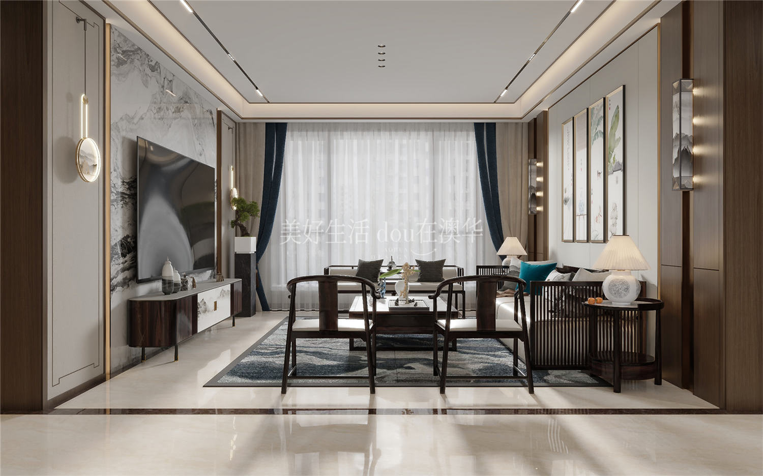 復(fù)地東湖國(guó)際130㎡,復(fù)地東湖國(guó)際裝修,武漢裝修設(shè)計(jì)