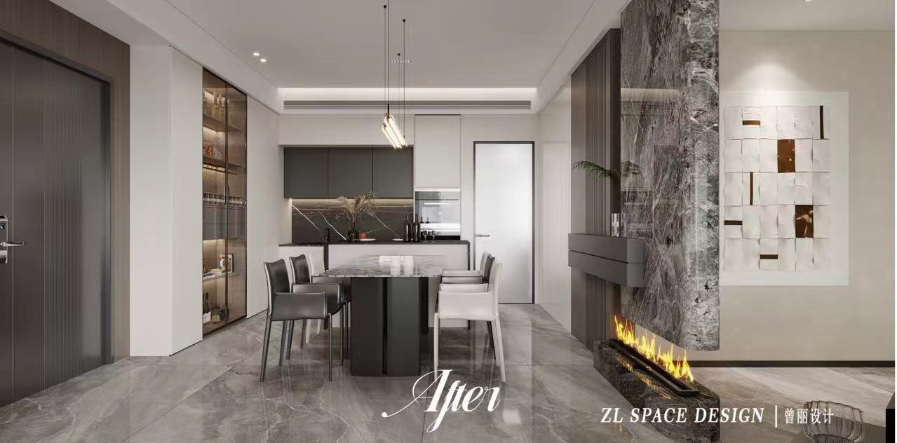 宸嘉100裝修效果圖,武漢裝修設計,意式輕奢