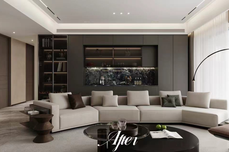 宸嘉100裝修效果圖,武漢裝修設計,意式輕奢