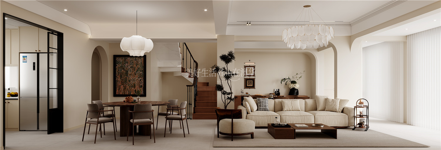 聯投光谷瑞園裝修效果圖,法式中古,武漢室內設計