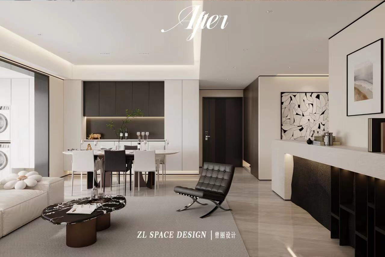 沙湖中心裝修效果圖,武漢裝修設計,現代極簡