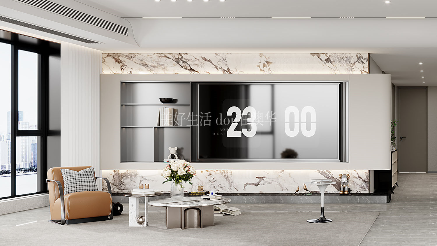 世茂天胤裝修效果圖,武漢裝修設計,現(xiàn)代極簡