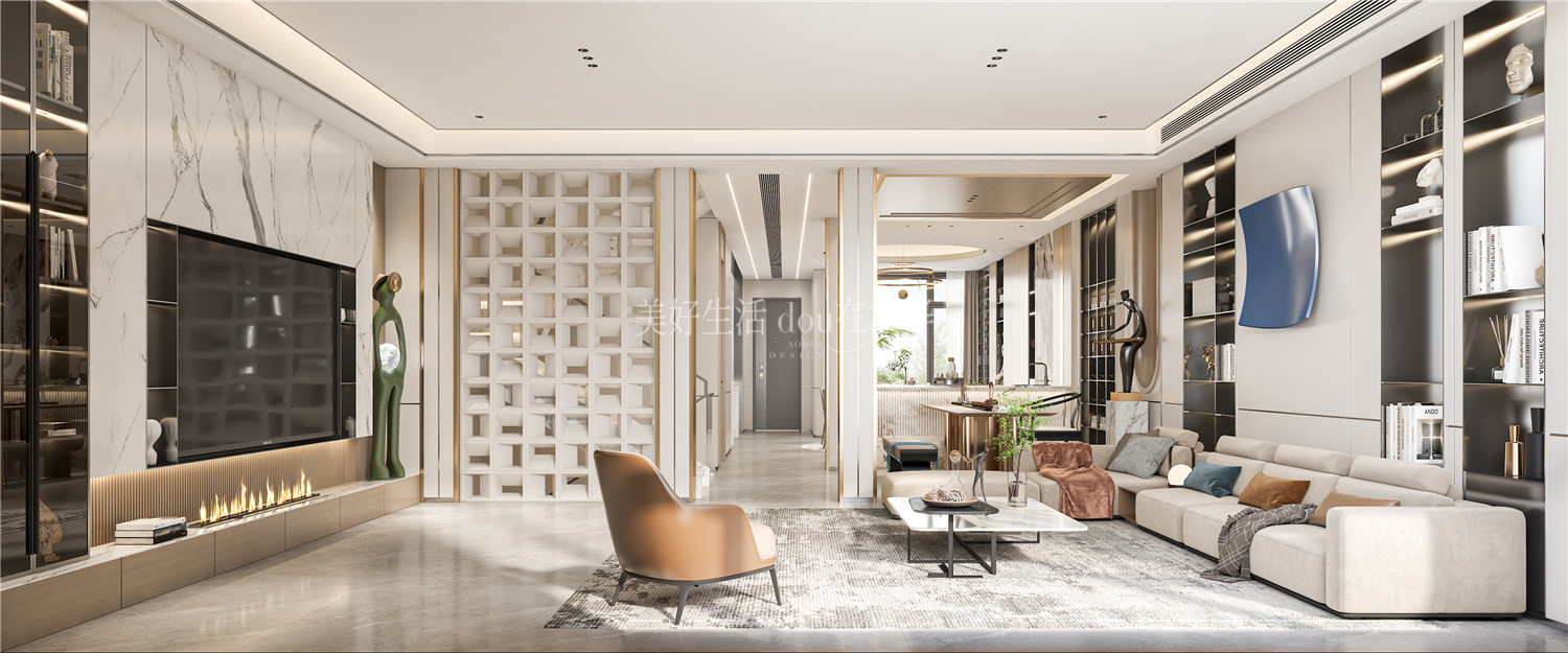 天祥尚府裝修,輕奢風裝修