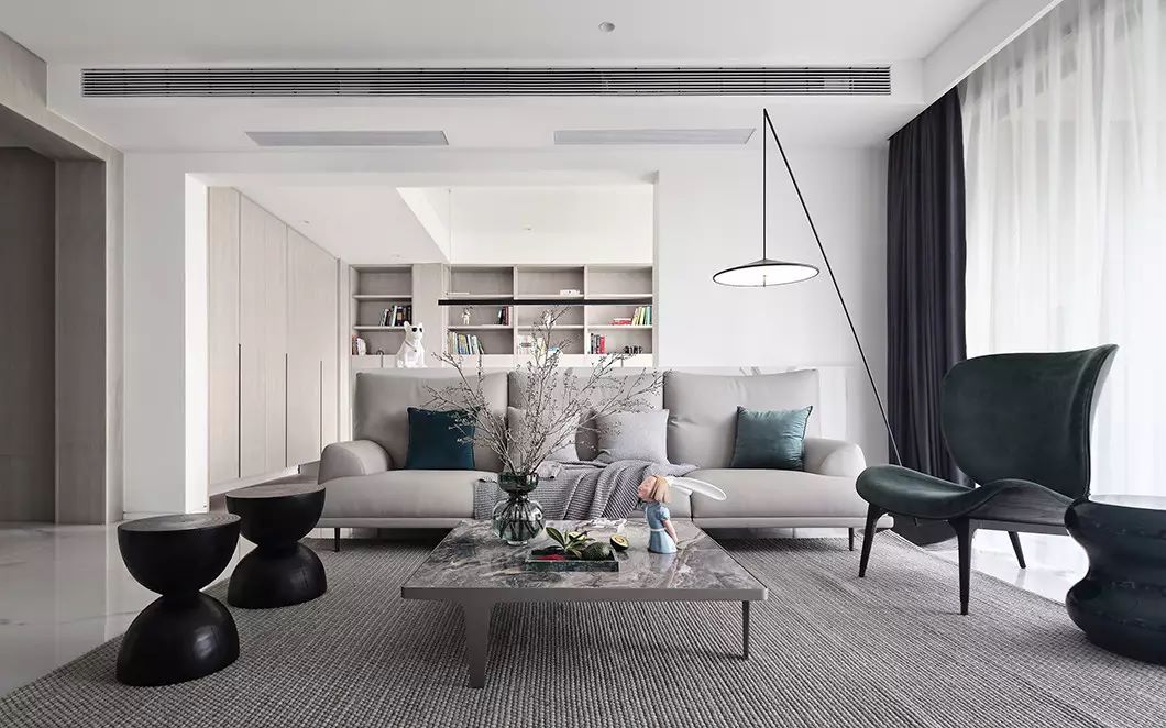 現代簡約黑白灰,武漢裝修設計