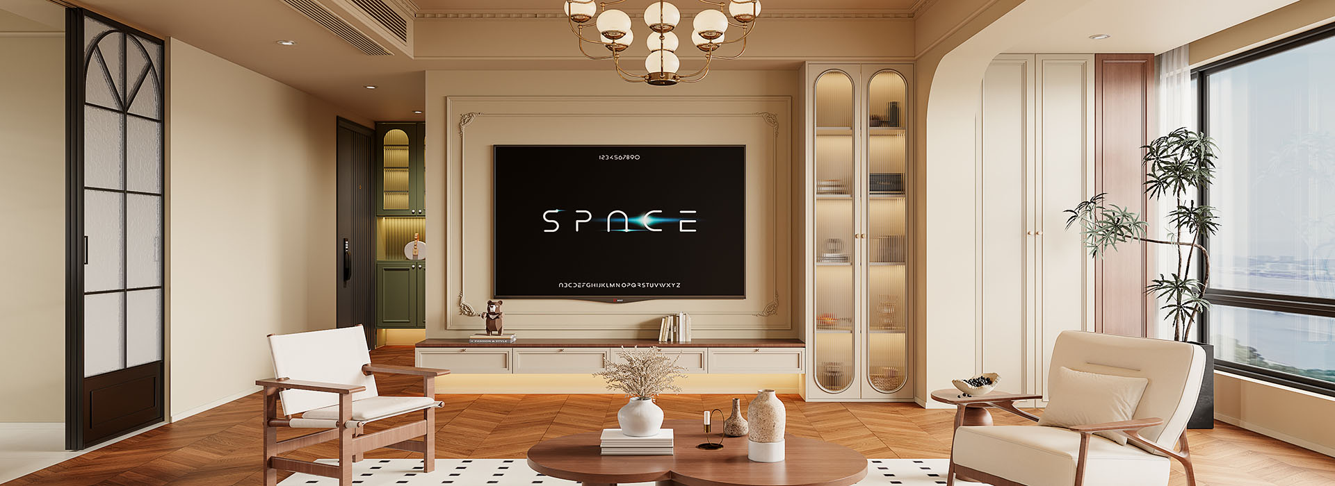 華發(fā)公園首府裝修,法式中古