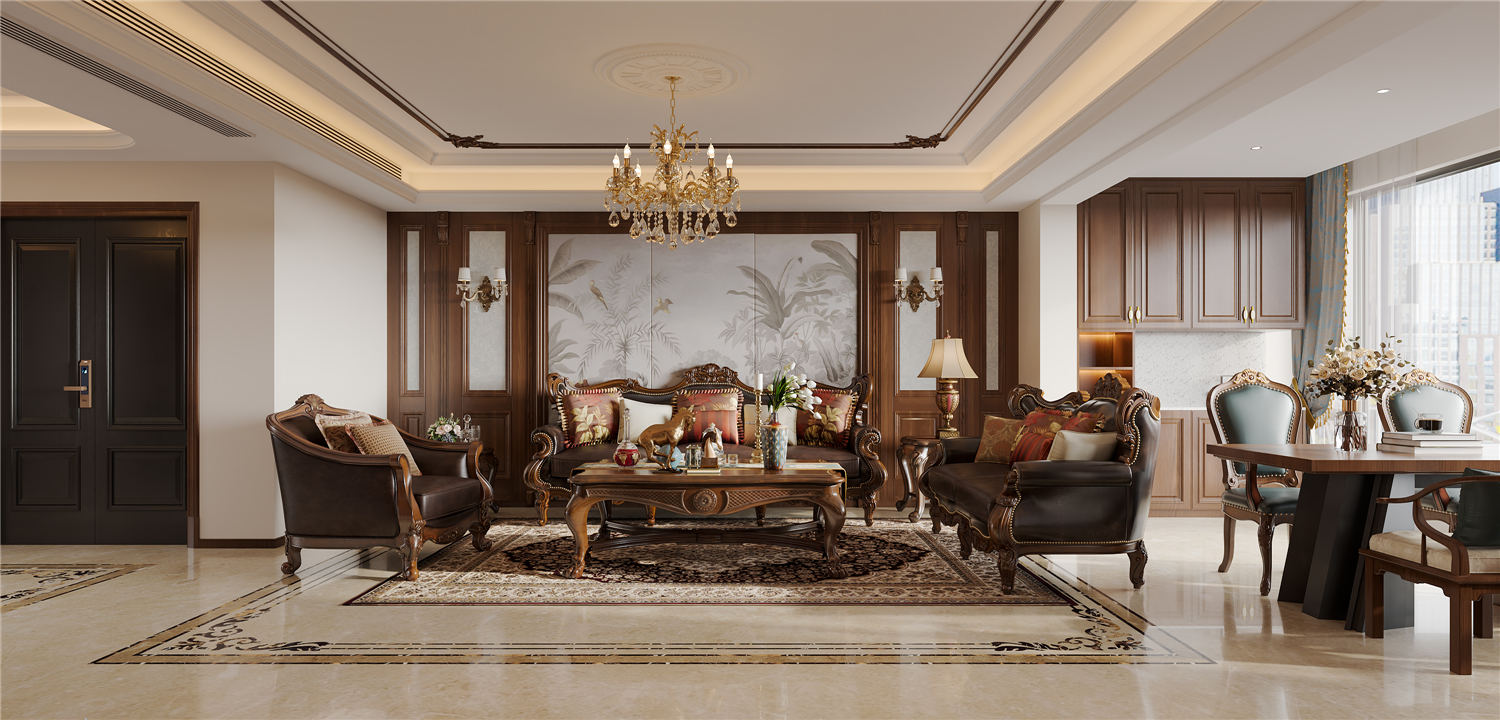 聯(lián)泰香域水岸裝修,美式復(fù)古