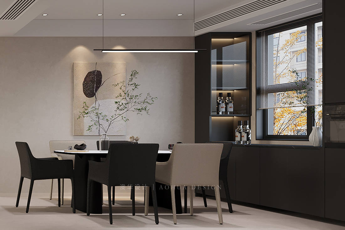 華發(fā)中央首府裝修,現(xiàn)代奶油