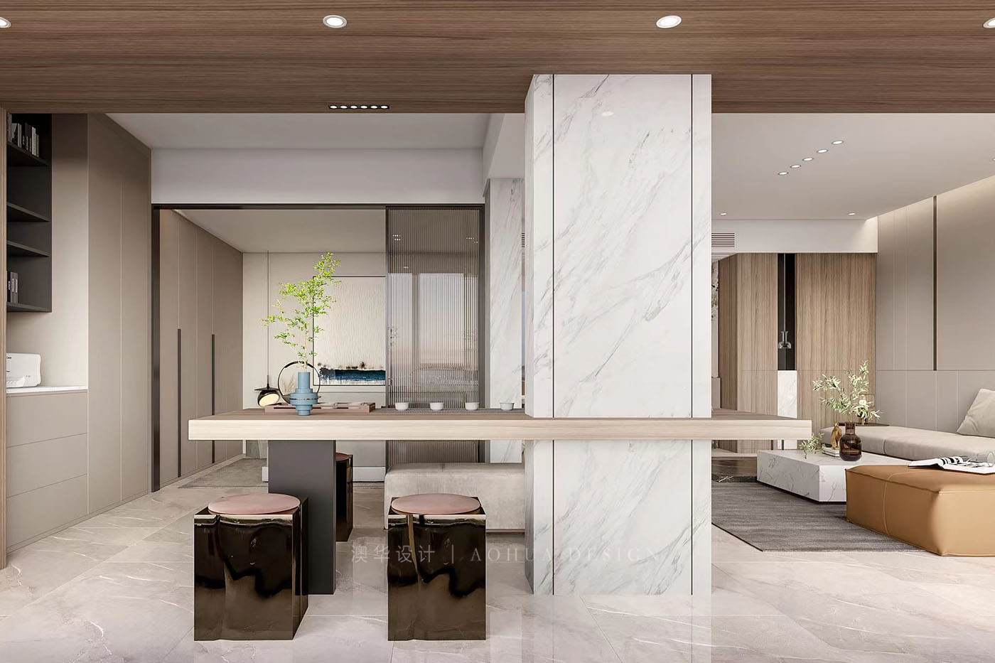 華發(fā)外灘薈裝修,大平層裝修