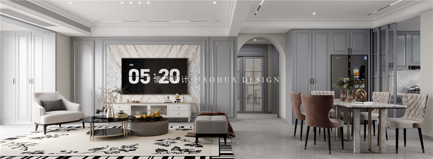 和昌森林湖裝修,法式輕奢風格