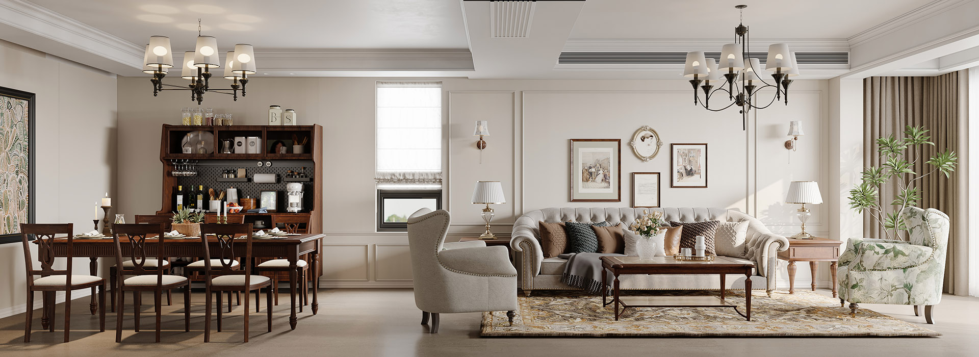 西湖山居裝修,美式風(fēng)格