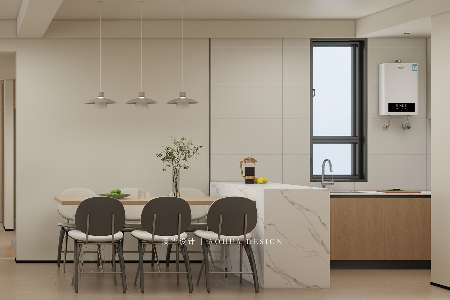 金輝世界城裝修,現代原木風格