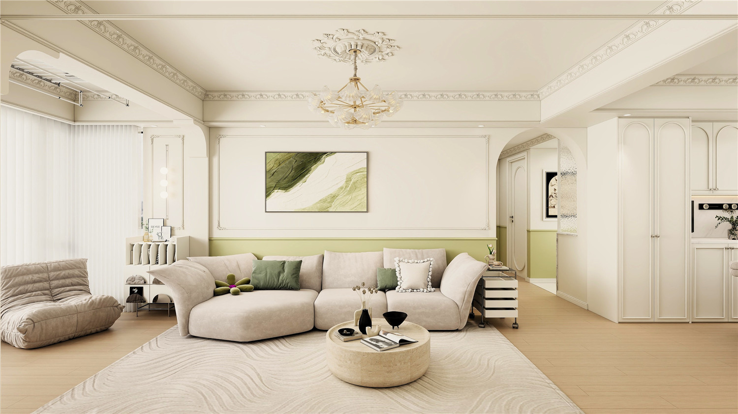 聯(lián)投驛園裝修,輕法式裝修