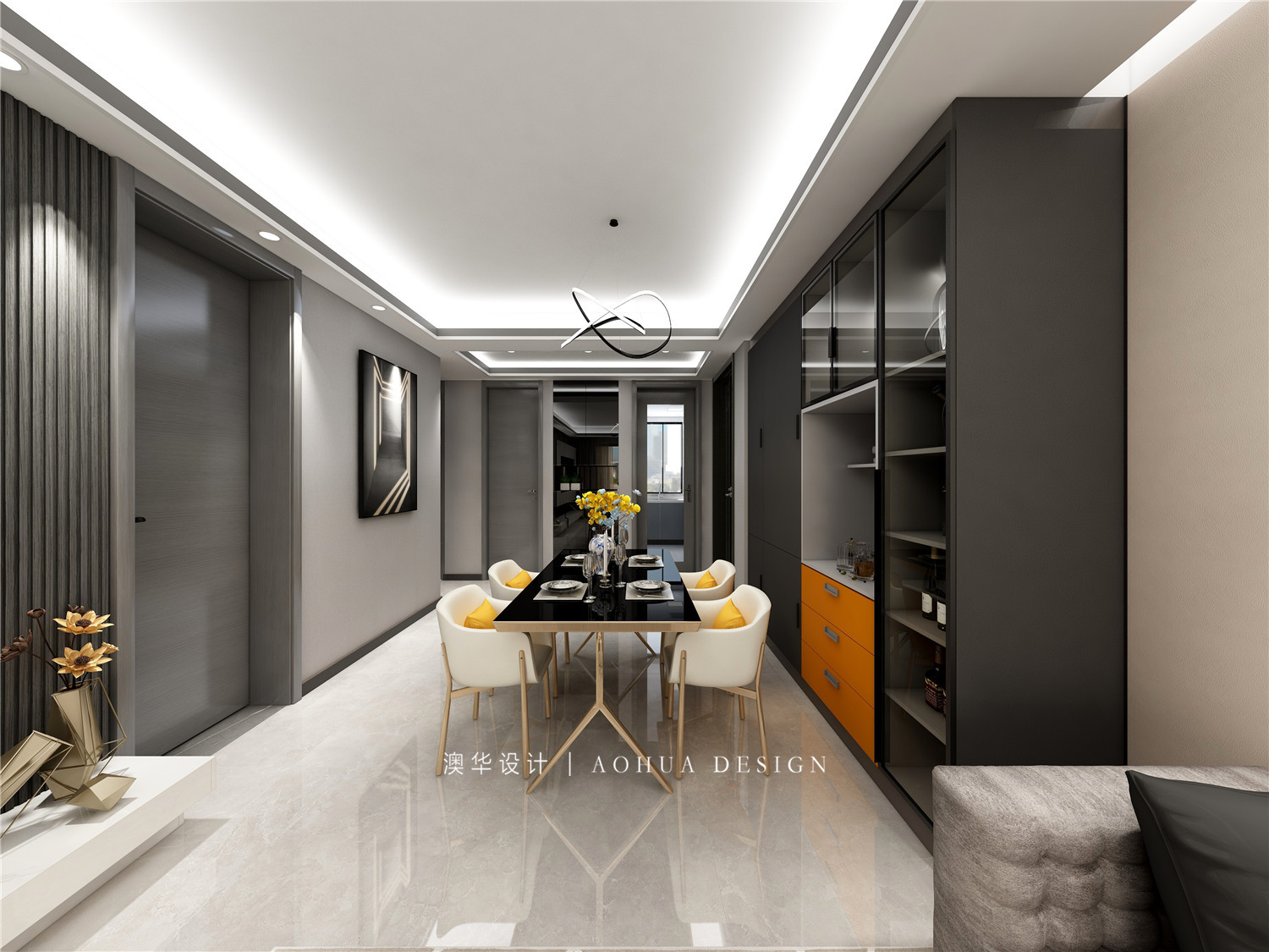 華潤翡翠城裝修,現代輕奢風格