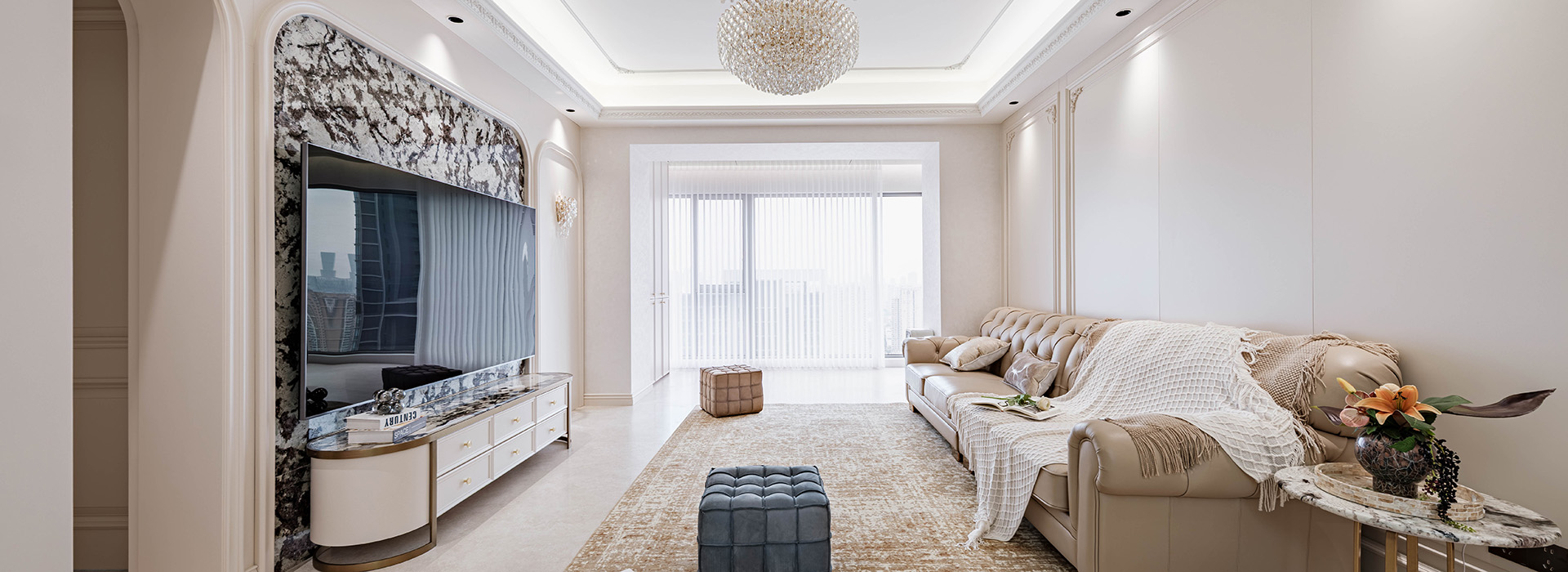 月亮灣壹號裝修,法式輕奢風格