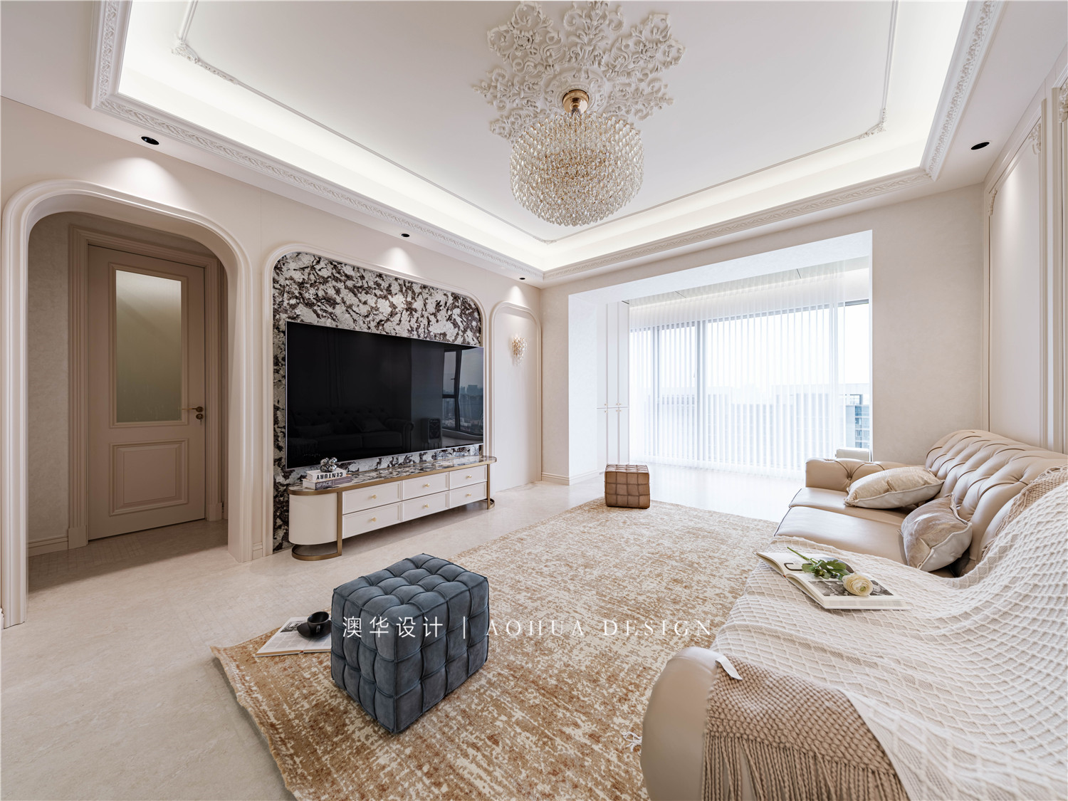 月亮灣壹號裝修,法式輕奢風格