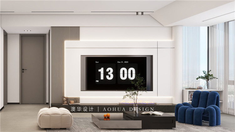 城市大廈130㎡現代黑白灰