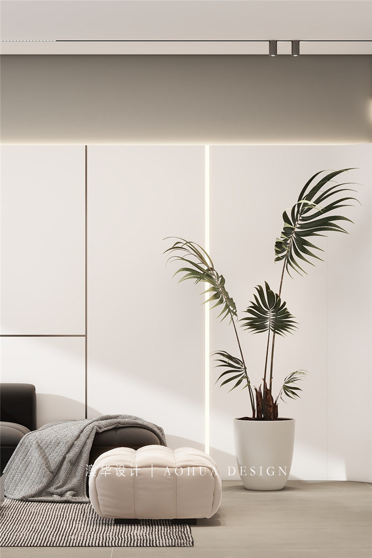 城市大廈130㎡現代黑白灰