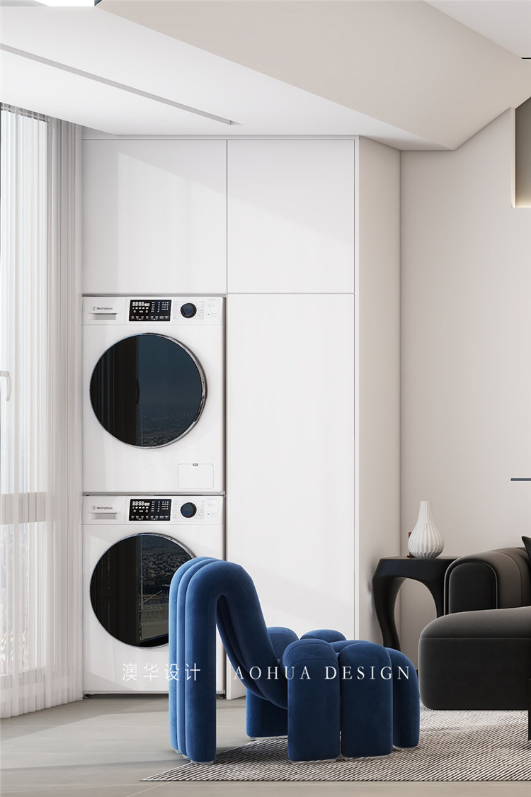 城市大廈130㎡現代黑白灰