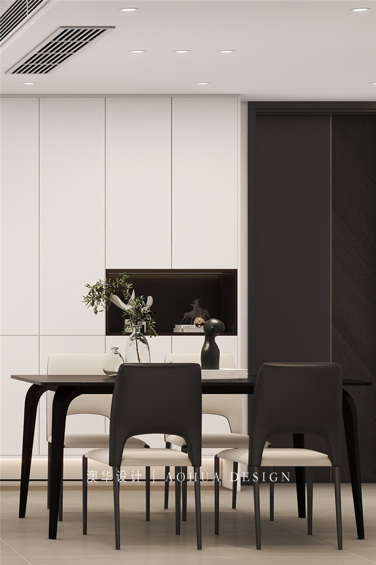 城市大廈130㎡現代黑白灰