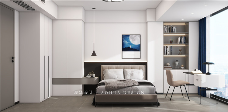 城市大廈130㎡現代黑白灰