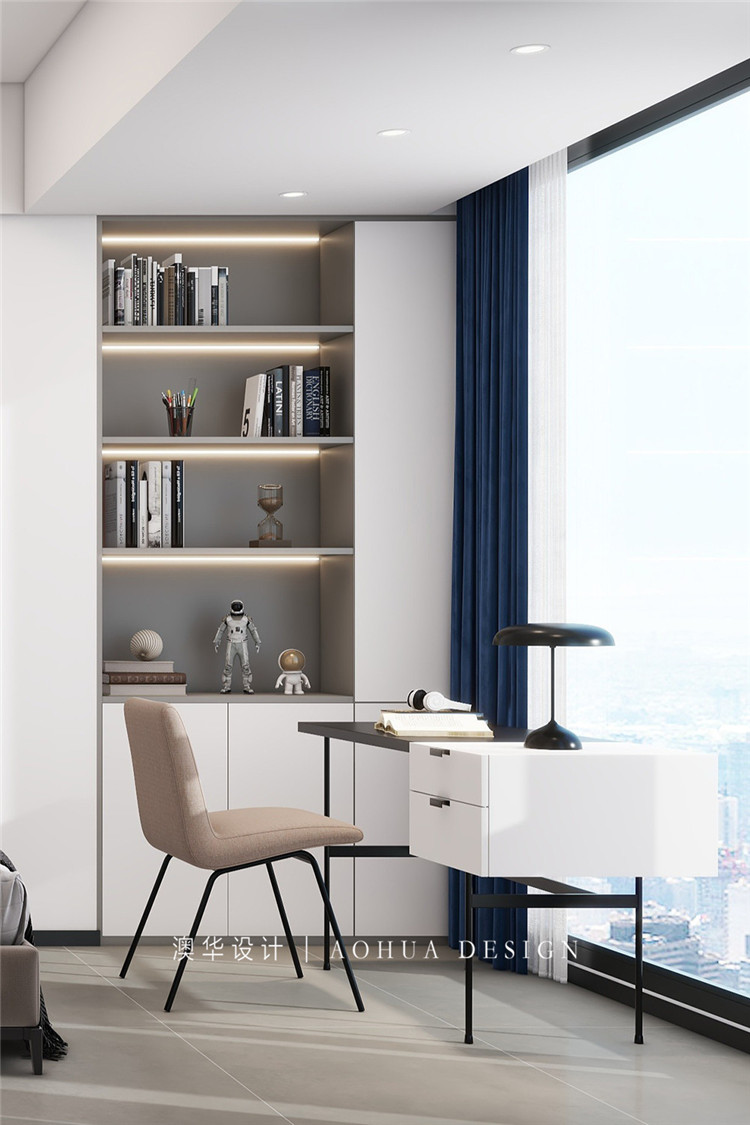 城市大廈130㎡現代黑白灰