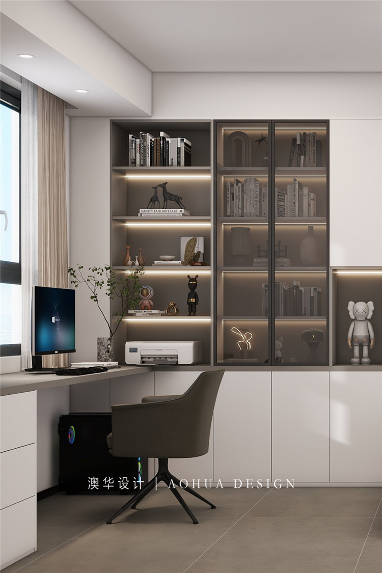 城市大廈130㎡現代黑白灰